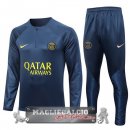 Paris Saint Germain Insieme Completo Verde Blu Bambino Giacca 2023-24 Blu Navy