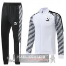Puma Set Completo Bianco Nero Giacca Lunga Zip 2022-23