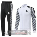 Puma Set Completo Bianco Nero Giacca Lunga Zip 2022-23
