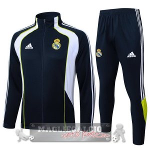 Set Completo Lunga Zip Giacca Bambino Real Madrid 2025 2026 Blu-Navy I Bianco