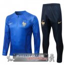 Francia Insieme Completo Blu Giacca felpa cappuccioa 2022-23