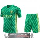 Thailandia Portiere Maglia Calcio Set Completo Uomo Manchester City 2023-24 Verde