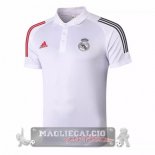 Real Madrid Bianco Rosso Maglia POLO 2020-21