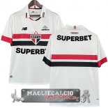 Thailandia Home Maglia Calcio São Paulo 2024-25 Bianco-Rosso