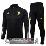 Juventus Insieme Completo Nero Bianco Giallo Giacca Lunga Zip 2023-24