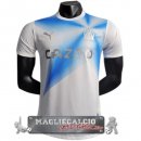 Tailandia Speciale Giocatori Maglia Calcio Olympique de Marseille 2023-24 Bianco Blu