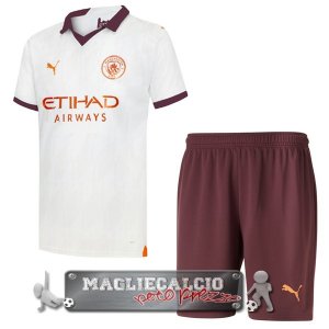 Away Maglia Calcio Set Completo Uomo Manchester City 2023-24