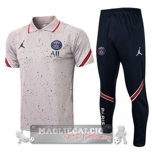 Paris Saint Germain grigio nero Maglia Set Completo POLO 2021-22