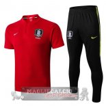 Corea Rosso Set Maglia Set Completo POLO 2018