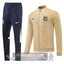 Barcellona Insieme Completo Blu Navy Giallo Giacca 2022-23