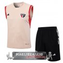 Sao Paulo Senza Maniche Formazione Set Completo Maglia Calcio 2023-24 Giallo Arancione