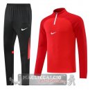 Adidas Set Completo Rosso I Nero Felpa Da Allenamento 2022-23