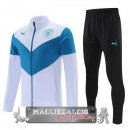 Manchester City Insieme Completo Blu Bianco Nero Giacca 2021-22