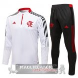 Flamengo Insieme Completo bianco nero rosso Giacca 2021-22