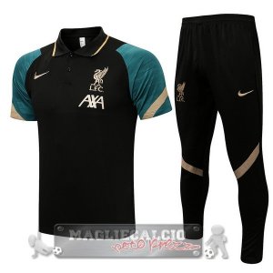 Juventus Verde Nero Maglia Set Completo POLO 2021-22