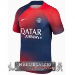 Tailandia Pre Partita Maglia Calcio Paris Saint Germain 2023-24 Rosso Blu