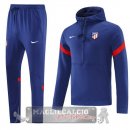 Atletico Madrid Insieme Completo Blu Navy Giacca Con Capucha 2021-22