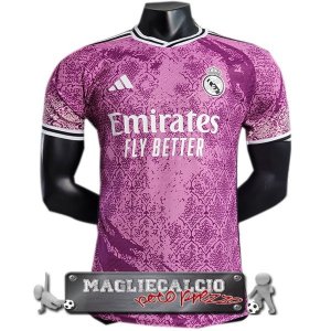 Tailandia Speciale Giocatori Maglia Calcio Real Madrid 2023-24 Rosa Purpura