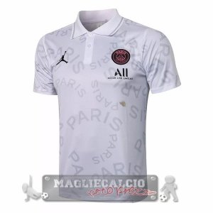 Paris Saint Germain Bianco Rosa Maglia POLO 2021-22
