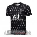 Paris Saint Germain Formazione Maglia Calcio 2021-22 nero rosa bianco
