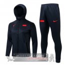 Feyenoord Rotterdam Insieme Completo blu navy bianco Giacca felpa cappuccioa 2021-22