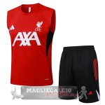 Set Completo Maglia Senza Maniche Formazione Liverpool 2025 2026 Rosso Nero