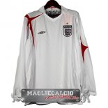 Home Manica Lunga Maglia Calcio Inglaterra Retro 2006