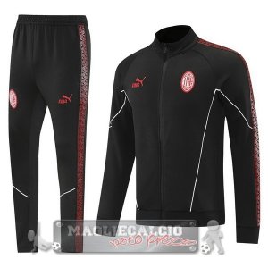Set Completo Lunga Zip Giacca AC Milan 2025 2026 Nero