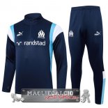 Felpa Da Allenamento Set Completo Marsella 2023-24 Blu II Bianco
