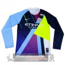 Edizione Commemorativa Manica Lunga Maglia Calcio Manchester City 2019-20