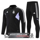 Real Madrid Set Completo Bambino Nero II Purpureo Giacca Lunga Zip 2022-23