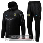 Inter Milan Insieme Completo Nero Giacca felpa cappuccioa 2022-23