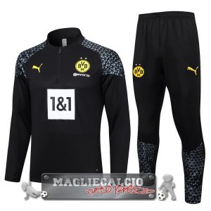 Borussia Dortmund Insieme Completo Nero Felpa Da Allenamento 2023-24