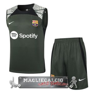 Formazione Senza Maniche Set Completo Barcelona 2023-24 Verde
