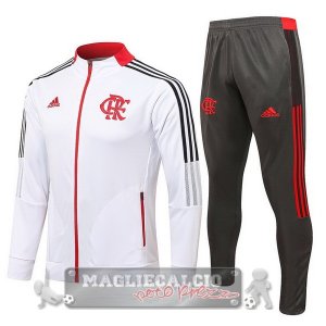 Flamengo Insieme Completo bianco rosso nero Giacca 2021-22