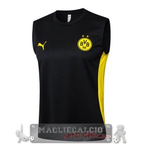 Maglia Formazione Senza Maniche Borussia Dortmund 2024 2025 Nero Giallo