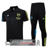 Arsenal Nero Blu Giallo Set Completo Maglia POLO 2023-24