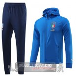 Italia Insieme Completo II Blu Giacca Felpa Cappuccio 2022