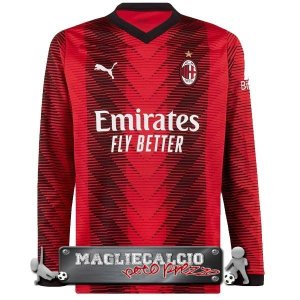 Thailandia Home Manga Larga Maglia Calcio AC Milan 2023-24