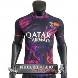 Tailandia Pre Partita Giocatori Maglia Calcio Paris Saint Germain 2023-24 Purpureo Nero