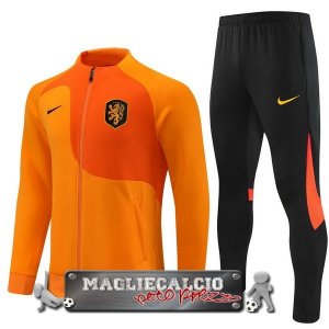 Paesi Bassi Set Completo Bambino Arancione I Nero Giacca Lunga Zip 2022