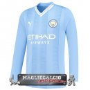 Tailandia Home Manica Lunga Maglia Calcio Manchester City 2023-24