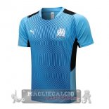 Marseille Formazione Maglia Calcio 2021-22 blu nero