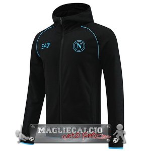 Giacca Felpa Cappuccio Napoli 2023-24 Nero