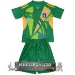 Italia Set Completo Bambino Maglia Calcio Portero 2024 Verde