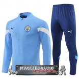 Manchester City Insieme Completo Bambino Felpa Da Allenamento 2022-23 Blu