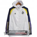 Real Madrid Bianco Blu Giallo Giacca a vento 2023-24