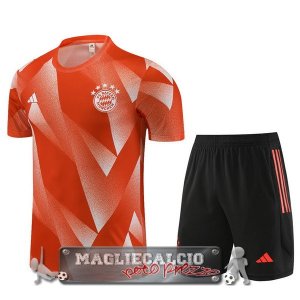 Bayern Monaco Formazione Set Completo Maglia Calcio 2023 Arancione Nero