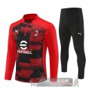 Set Completo Sudadera Formazione AC Milan 2024 2025 Rosso Nero