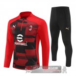 Set Completo Sudadera Formazione AC Milan 2024 2025 Rosso Nero